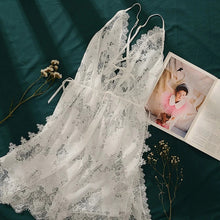 Load image into Gallery viewer, Floral Hollowed Out Lace Nightdress

