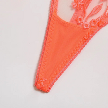 Load image into Gallery viewer, Lace Embroidered Sexy Lingerie Underwire Bra Thin See-Through Three-Piece Set - Anissa Atelier
