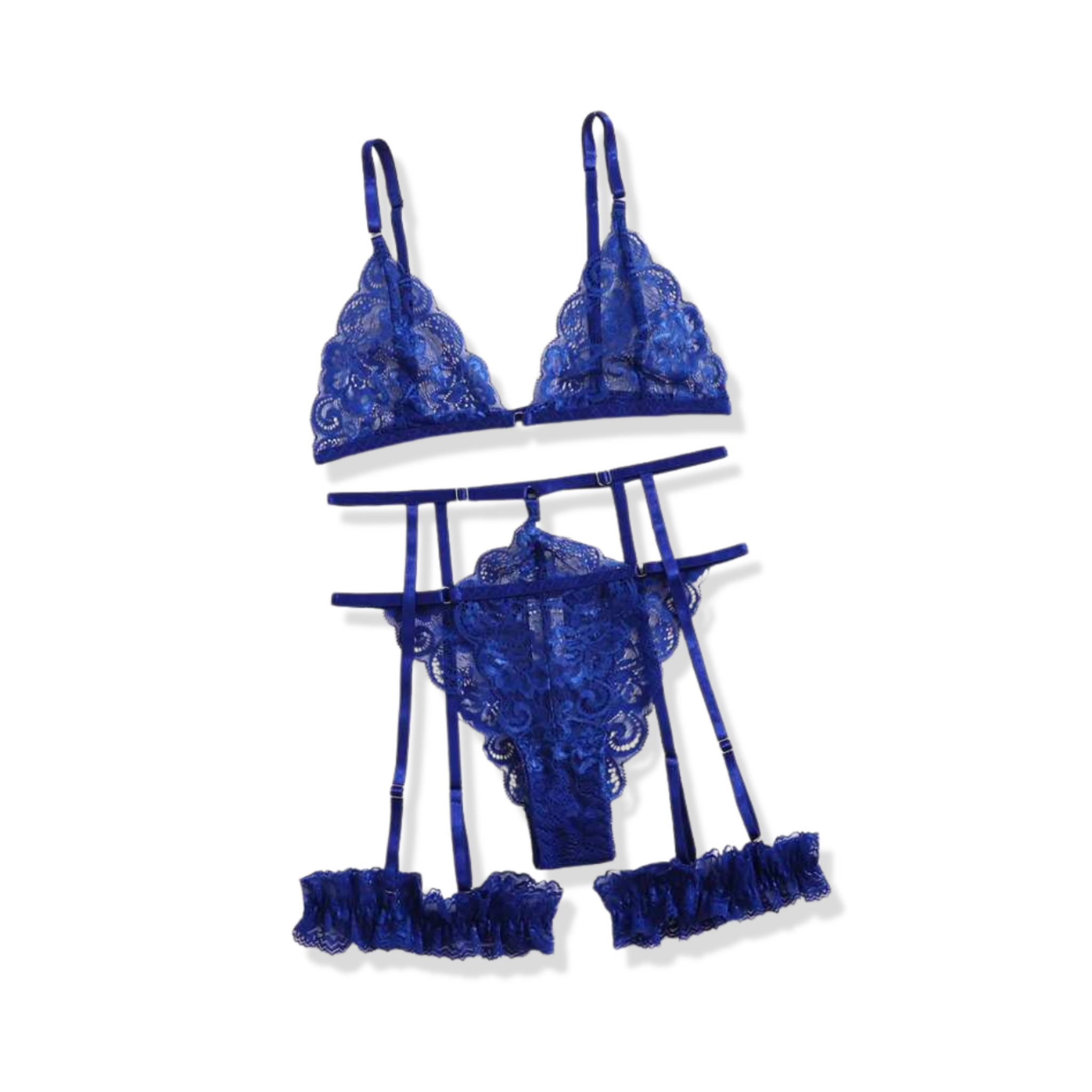 Plus Size Lingerie Padded Bra Set Garter Belt Thong Sexy Lingerie Set –  Anissa Atelier